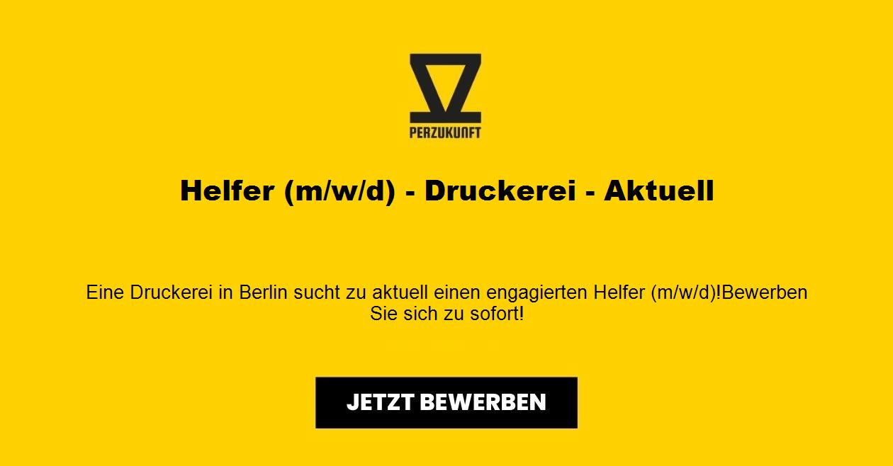 Helfer (m/w/d) - Druckerei - Aktuell