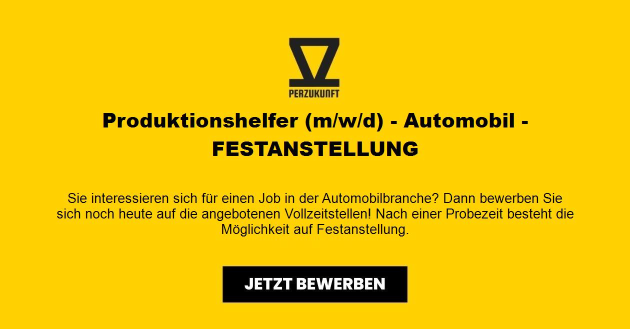 Produktionshelfer (m/w/d) - Automobil - FESTANSTELLUNG